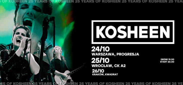 Kosheen / Warszawa, Wrocław, Kraków / 24-26.10.2025