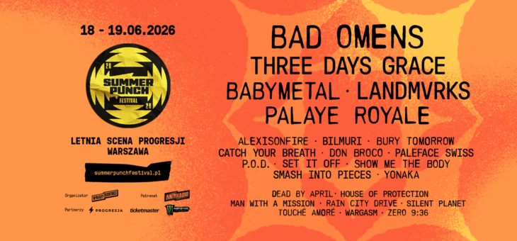 Summer Punch Festival, Letnia Scena Progresji, Warszawa, 18-19.06.2026 – Relacja