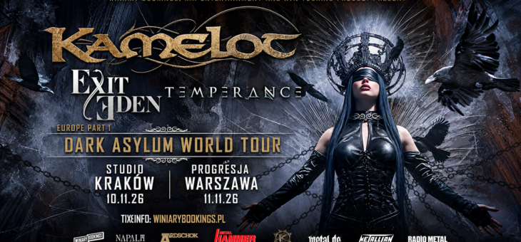 Kamelot + Exit Eden, Temperance / Kraków, Warszawa / 10 -11.11.2026 – Zapowiedź